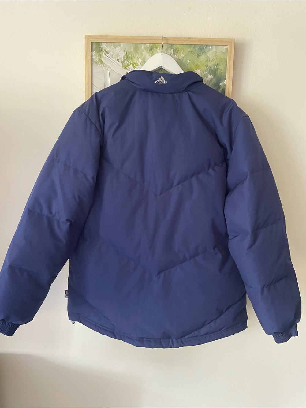 Adidas Vintage 90s ClimaWarm Down Puffer Jacket Blue Coat Jacket Men’s Medium - Picture 5 of 5